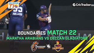 Maratha Arabians vs Deccan Gladiators | Boundaries | Match 22 | Abu Dhabi T10 League Season 4