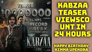 Kabzaa Teaser Record Breaking ViewsCount In 24 Hours On YouTube, Trending No.1 In India