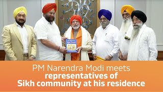 PM Narendra Modi meets representatives of Sikh community at his residence | PMO