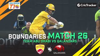 Team Abu Dhabi vs Qalandars | Boundaries | Match 26 | Abu Dhabi T10 League Season 4