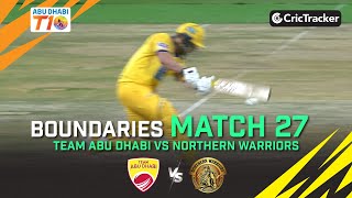 Team Abu Dhabi vs Northern Warriors | Boundaries | Match 27 | Abu Dhabi T10 League Season 4