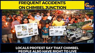 Frequent accidents on Chimbel junction,Local protest say that Chimbel people also have right to live