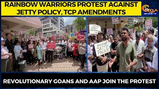Rainbow warriors protest against jetty policy, TCP amendments.