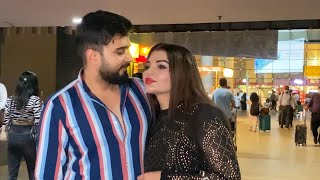 Rakhi Sawant Dikhi Apne Boyfriend Adil Khan Ke Sath Mumbai Airport Par