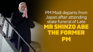 PM Modi departs from Japan after attending state funeral of  Late Mr Shinzo Abe, the former PM l PMO