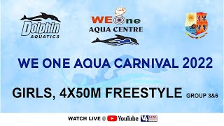 We One Aqua Centre,Mangalore |STATE LEVEL SWIMMING COMPETITION 2022  || GIRLS,4X50M FREESTYLE GP 3&6