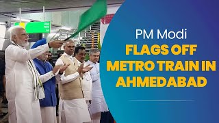 PM Narendra Modi flags off Metro Train in Ahmedabad