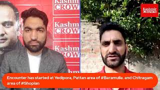 Encounter has started at Yedipora, Pattan area of #Baramulla. and Chitragam area of #Shopian