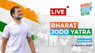 LIVE: #BharatJodoYatra resumes from Tondavadi Gate in Chamrajnagar.