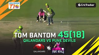 Pune Devils vs Qalandars | Tom Banton 45(18)* | Match 4 | Abu Dhabi T10 League Season 4