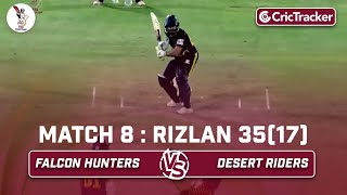 Falcon Hunters vs Desert Riders | Rizlan 35(17) | Match 8 | Qatar T10 League