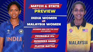 Women's Asia Cup T20 2022: IND-W vs MAL-W | 6th Match | Match Prediction, Stats, Playing XI