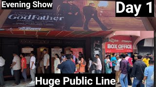 Godfather Movie Huge Public Line Day 1 Evening Show At Gaiety Galaxy Theatre In Mumbai