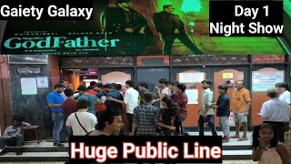 Godfather Movie Huge Public Line Day 1 Night Show At Gaiety Galaxy Theatre In Mumbai