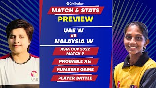 Women's Asia Cup T20 2022: UAE-W vs Malaysia-W | 9th Match | Match Prediction, Stats, Playing XI