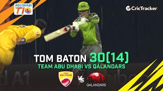 Team Abu Dhabi vs Qalandars | Tom Banton 30(14) | Match 8 | Abu Dhabi T10 League Season 4