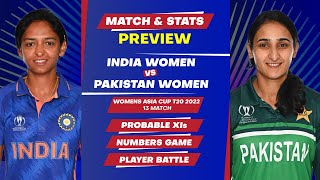 Women's Asia Cup T20 2022: IND-W vs PAK-W | 13th Match | Match Prediction, Stats, Playing XI