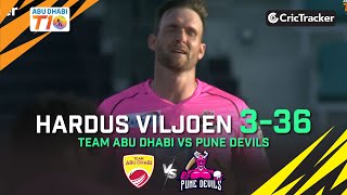 Team Abu Dhabi vs Pune Devils | Hardus Viljoen 3-36 | Match 10 | Abu Dhabi T10 League Season 4