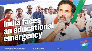 The purpose of Education is to teach the right value system | Bharat Jodo Yatra | Rahul Gandhi