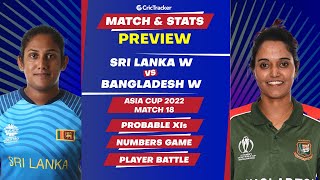 Women's Asia Cup T20 2022: BAN-W vs SL-W | 18th Match | Match Prediction, Stats, Playing XI