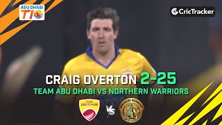 Team Abu Dhabi vs Northern Warriors | Craig Overton 2-25 | Match 13 | Abu Dhabi T10 League Season 4