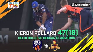 Delhi Bulls vs Deccan Gladiators | Pollard 47(18) | Match 14 | Abu Dhabi T10 League Season 4