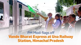 PM Modi flags off Vande Bharat Express at Una Railway Station, Himachal Pradesh l PMO
