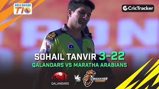 Qalandars vs Maratha Arabians | Sohail Tanvir 3-22 | Match 16 | Abu Dhabi T10 League Season 4
