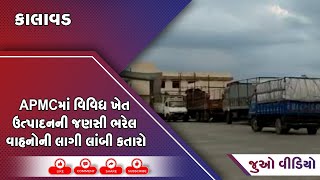 કાલાવડ : APMCમાં વિવિધ ખેત ઉત્પાદનની જણસી ભરેલ વાહનોની લાગી લાંબી કતારો