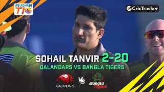 Bangla Tigers vs Qalandars | Sohail Tanvir 2/20 | Match 19 | Abu Dhabi T10 League Season 4