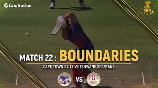 Cape Town Blitz vs Tshwane Spartans | Boundaries | Match 22 | Mzansi Super League