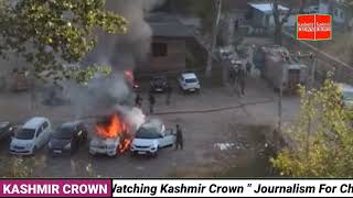 Fire Break Out Near Tehsil Complex Surankote One Vehicle Catches Fire when incident occur police