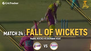 Paarl Rocks vs Durban Heat | Fall of Wickets | Match 24 | Mzansi Super League