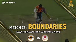 Nelson Mandela Bay Giants vs Tshwane Spartans | Boundaries | Match 23 | Mzansi Super League