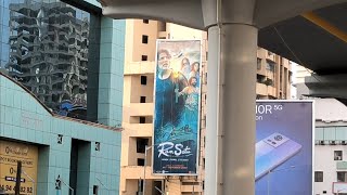 Ram Setu Movie Longest Ever Vertical Banner Poster At Andheri West Mumbai