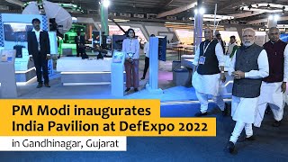 PM Modi inaugurates India Pavilion at DefExpo 2022 in Gandhinagar, Gujarat
