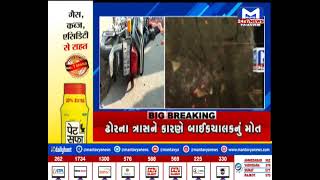 Bhavnagar : ઢોરના ત્રાસને કારણે બાઈકચાલકનું મોત | MantavyaNews