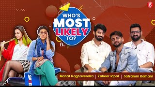 Zaheer, Mahat, Satramm's HILARIOUS Who's Most Likely To on Sonakshi Sinha, Huma Qureshi | Double XL