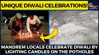 Unique Diwali Celebrations! Mandrem Locals celebrate Diwali by lighting candles on the potholes