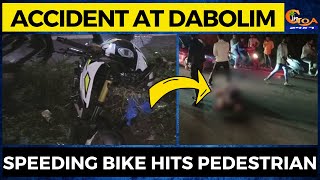#Accident at Dabolim. Speeding bike hits pedestrian