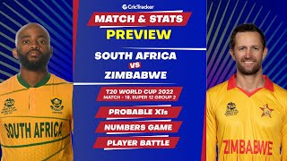 South Africa vs Zimbabwe - T20 World Cup 2022: Match 18- Super 12, Group 2