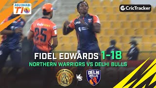 Delhi Bulls vs Northern Warriors | Fidel Edwards 1/18 | Final | Abu Dhabi T10 League Season 4