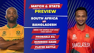 South Africa vs Bangladesh - T20 World Cup 2022: Match 22- Super 12, Group 2