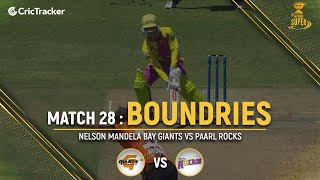 Nelson Mandela Bay Giants vs Paarl Rocks | Boundaries | Match 28 | Mzansi Super League