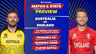 Australia vs England - T20 World Cup 2022: Match 26- Super 12, Group 1