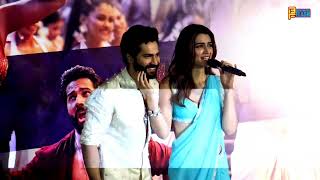 Kriti Sanon and Varun Dhawan CUTE Moments At Thumkeshwari Song Launch - Bhediya