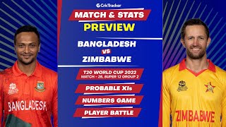 Bangladesh vs Zimbabwe - T20 World Cup 2022: Match 28- Super 12, Group 2
