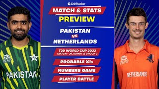 Pakistan vs Netherlands - T20 World Cup 2022: Match 29- Super 12, Group 2
