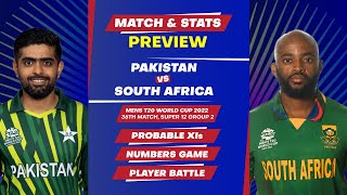 Pakistan vs South Africa - T20 World Cup 2022: Match 36- Super 12, Group 2