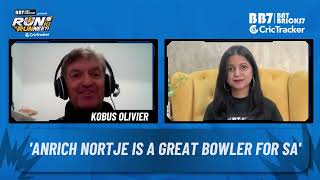 Kobus Olivier applauds Anrich Nortje and calls him a great bowler.